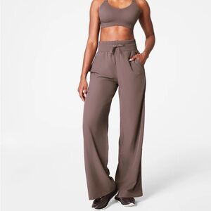 SPANX Brown Wide Leg Pants for Effortless Style